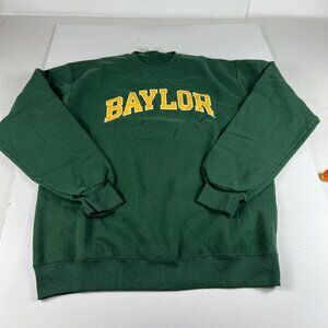 Champion Baylor Bears Sweatshirt Adult Large Green Arch Logo Faded Crewneck